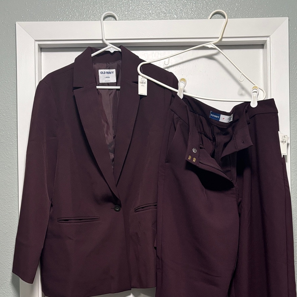 Old Navy Women's Deep Plum Blazer and Pants